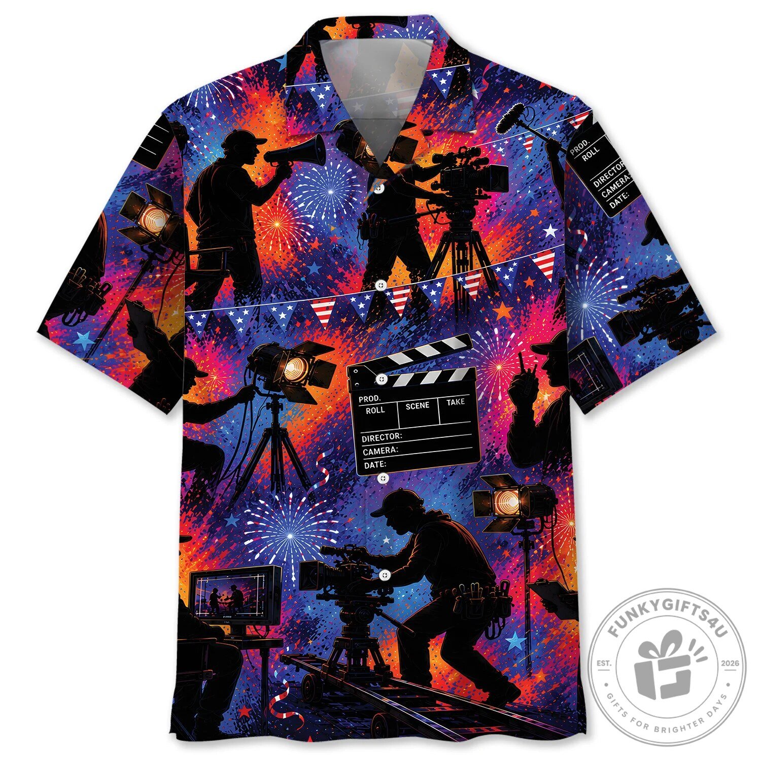 Colorful Movie Director Vintage Art Hawaiian Shirt