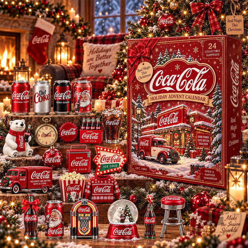Coca Cola Holiday 24 Collectible Concept Fan Advent Calendar | Collectibles