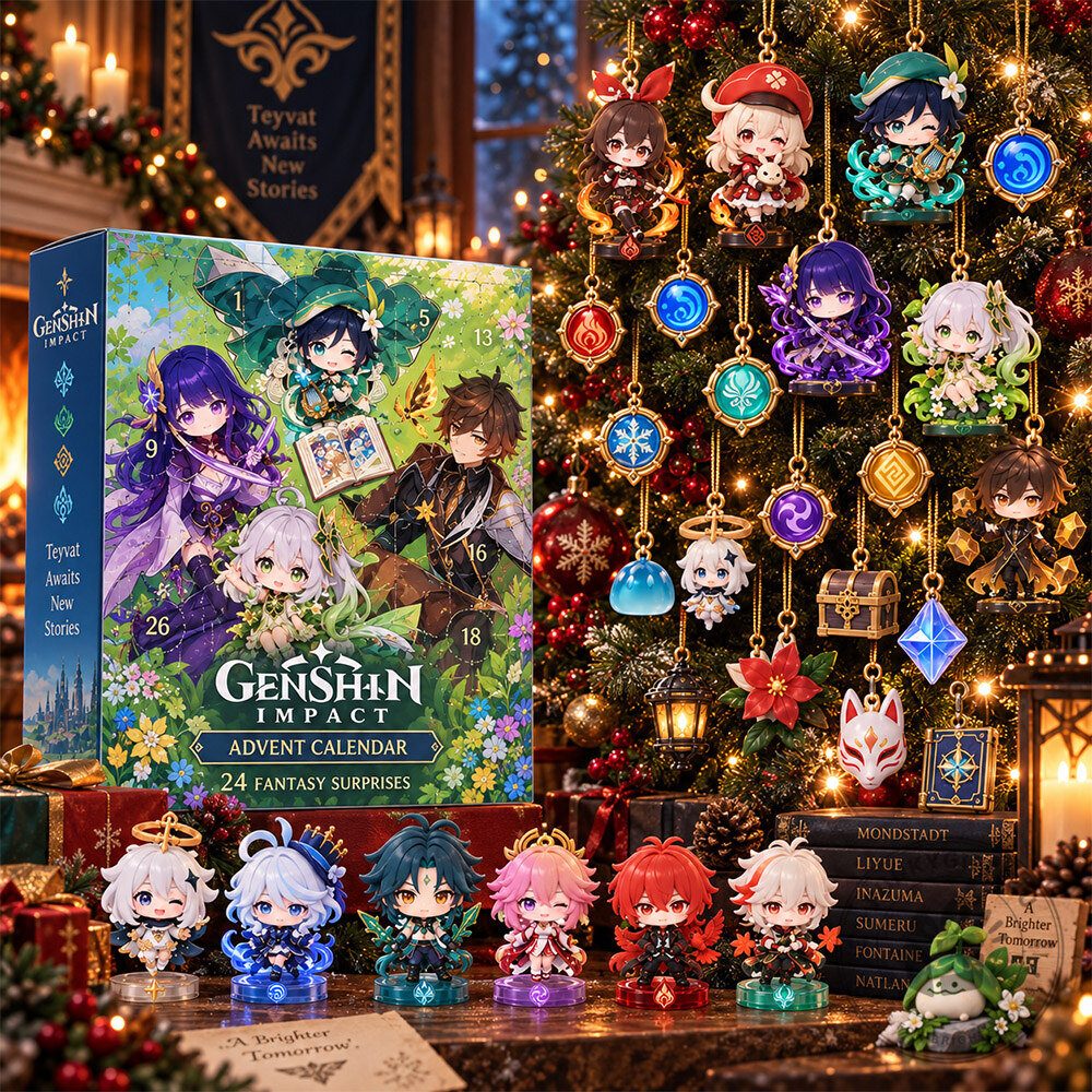 Genshin Impact Elemental Characters 24 Concept Fan Advent Calendar | Collectibles