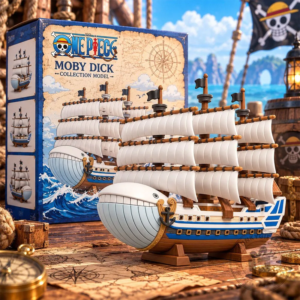 One Piece Moby Dick Whitebeard Pirates 3D Concept Fan Ship Model | Collectibles