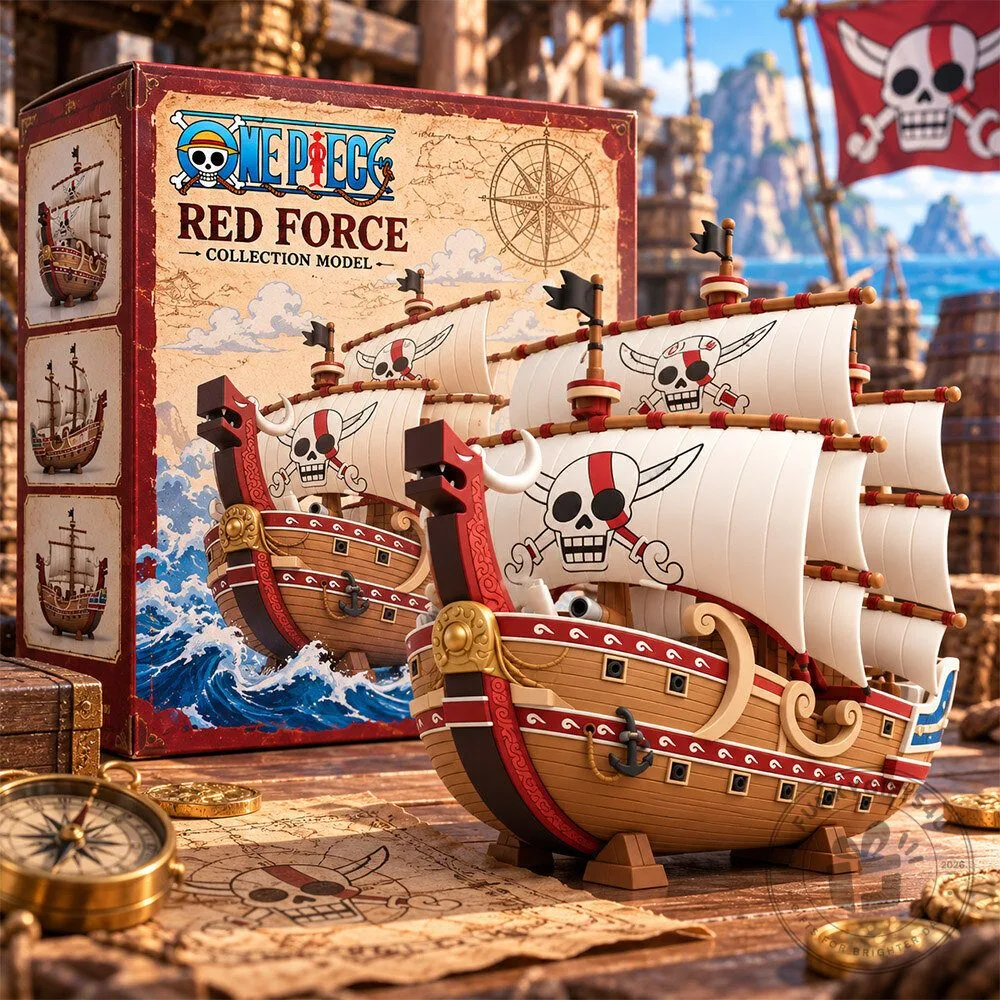 One Piece Red Force Red Hair Pirates 3D Concept Fan Ship Model | Collectibles