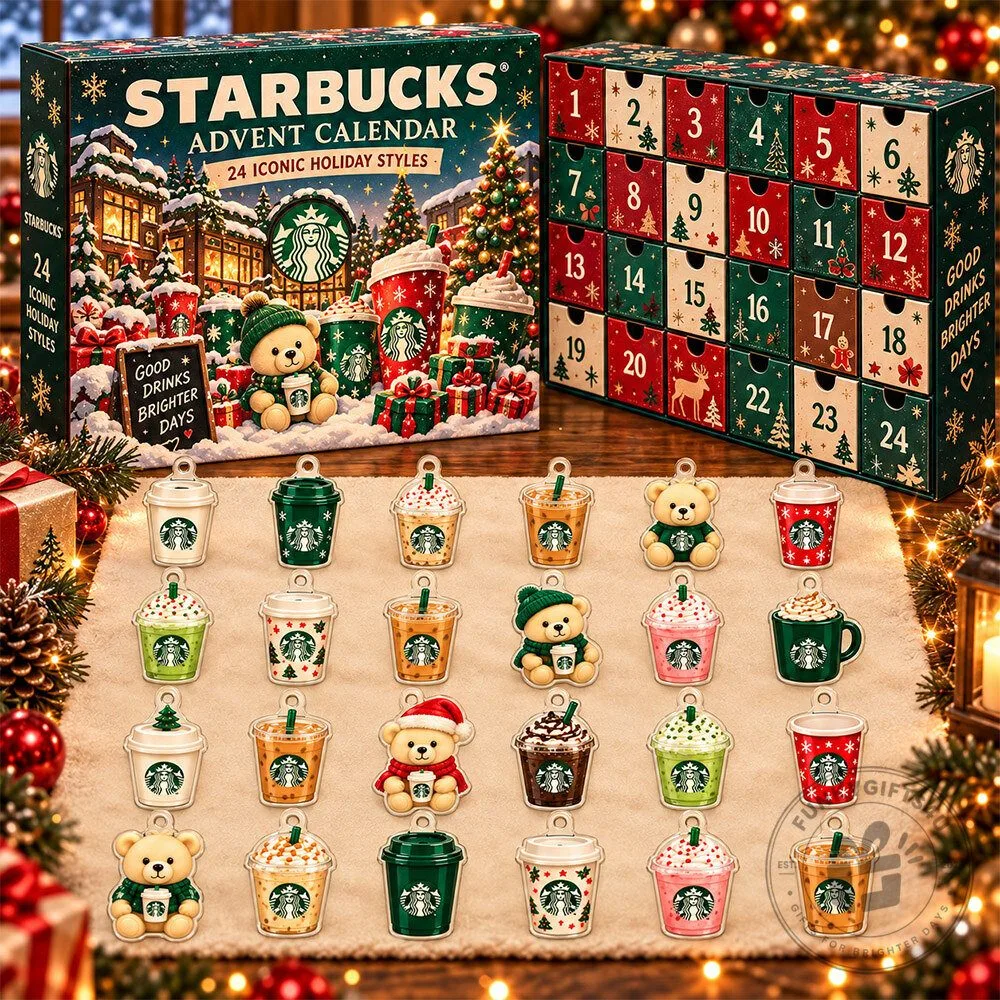 Starbucks 24 Iconic Holiday Styles Fan-Made Acrylic Advent Calendar | Acrylic Collectibles