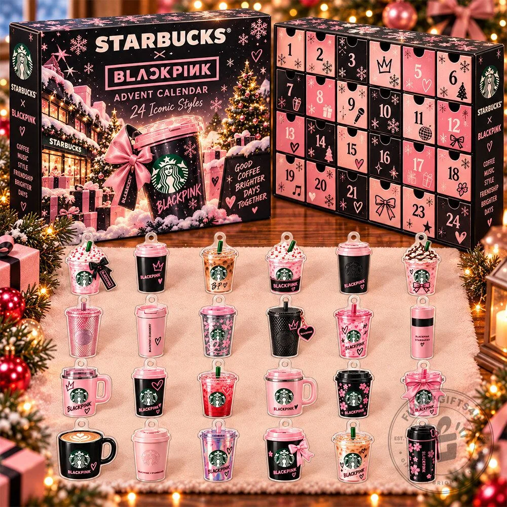 Starbucks BLACKPINK 24 Iconic Styles Fan-Made Acrylic Advent Calendar | Acrylic Collectibles