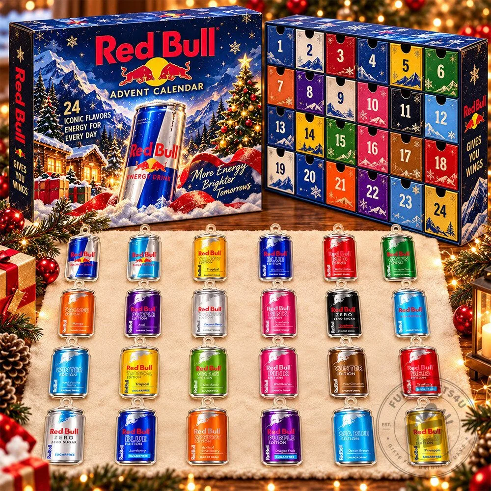 Red Bull 24 Iconic Flavors Fan-Made Acrylic Advent Calendar | Acrylic Collectibles