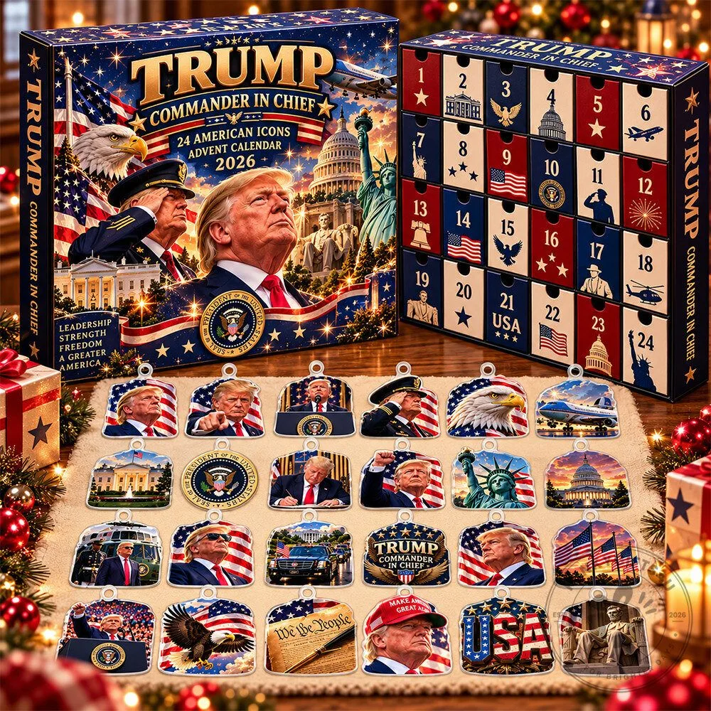 Trump Commander Chief 2026 24 American Icons Acrylic Advent Calendar | Collectibles