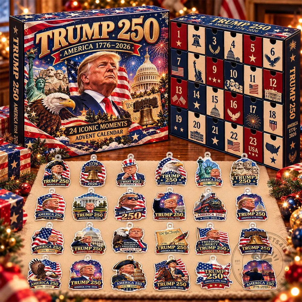 Trump 250 America 1776 2026 24 Iconic Moments Acrylic Advent Calendar | Collectibles