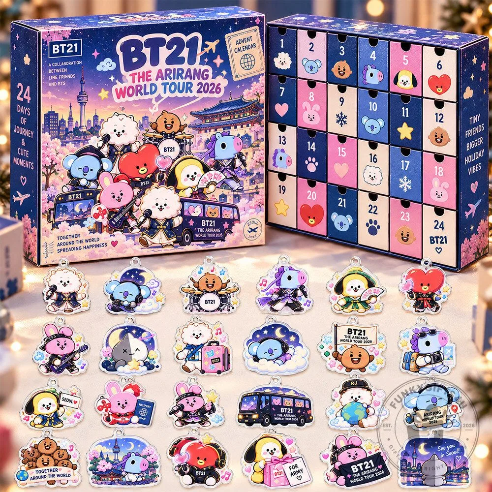 BT21 ARIRANG World Tour 2026 Acrylic Advent Calendar | Collectibles
