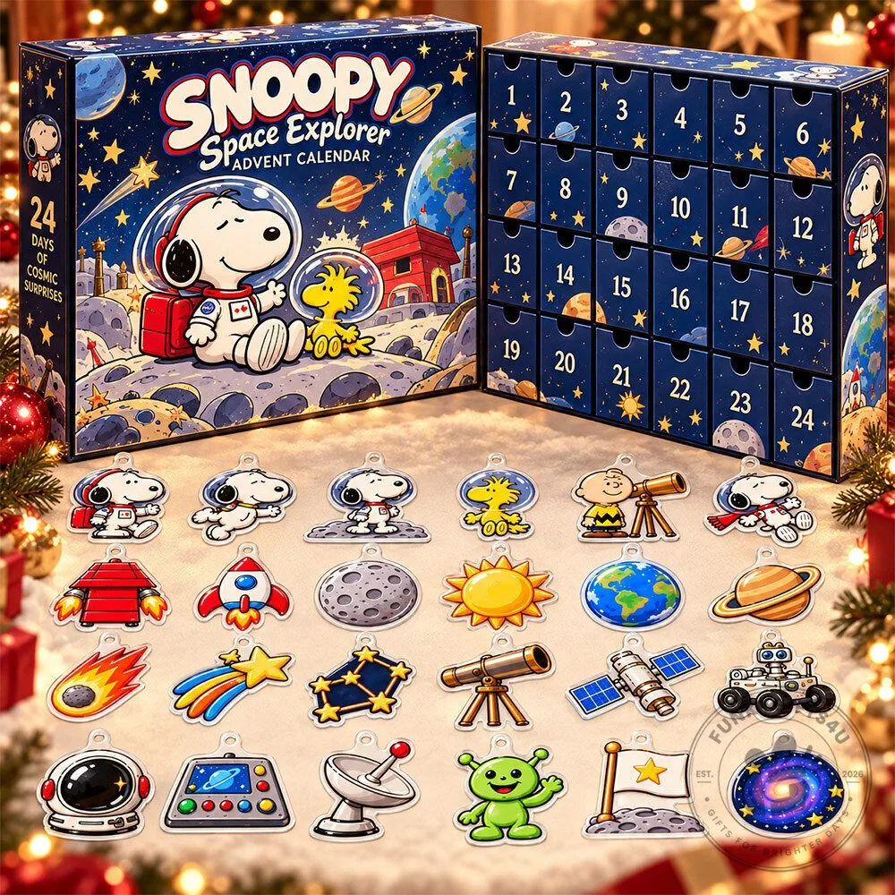 Snoopy Space Explorer Galaxy Acrylic Advent Calendar | Collectibles