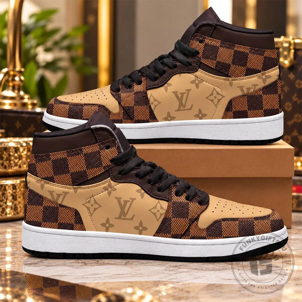 Louis Vuitton Damier Monogram Luxury High Top Sneakers | Footwear