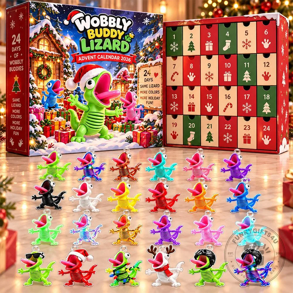 Wobbly Buddy Lizard Funny Christmas Advent Calendar | Collectibles