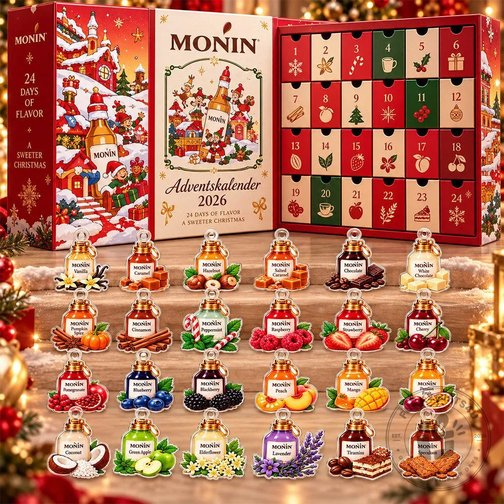 MONIN Coffee Syrup Flavors Christmas Advent Calendar 2026 | Collectibles