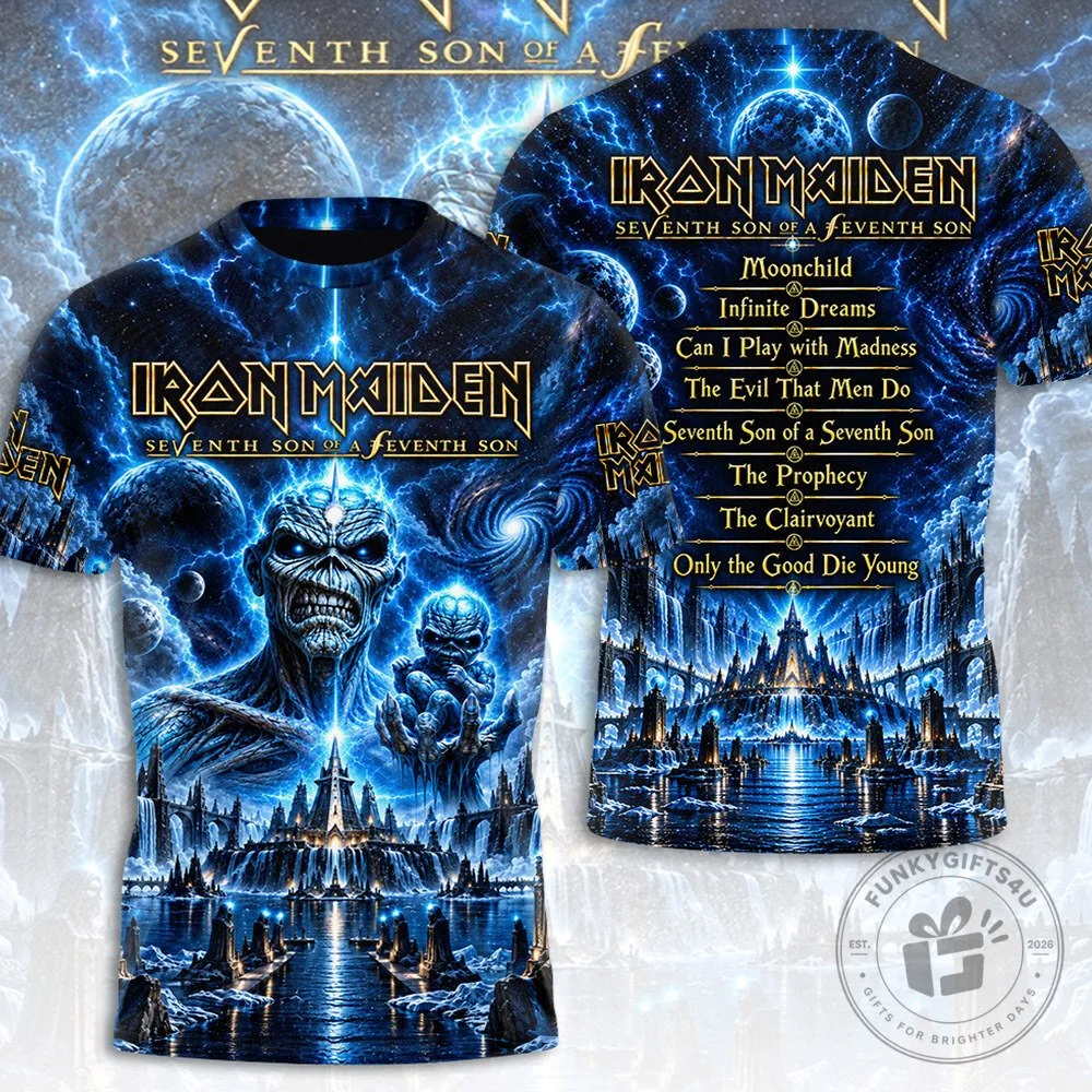 Iron Maiden Seventh Son Of A Seventh Son Album Graphic T Shirt | Apparel