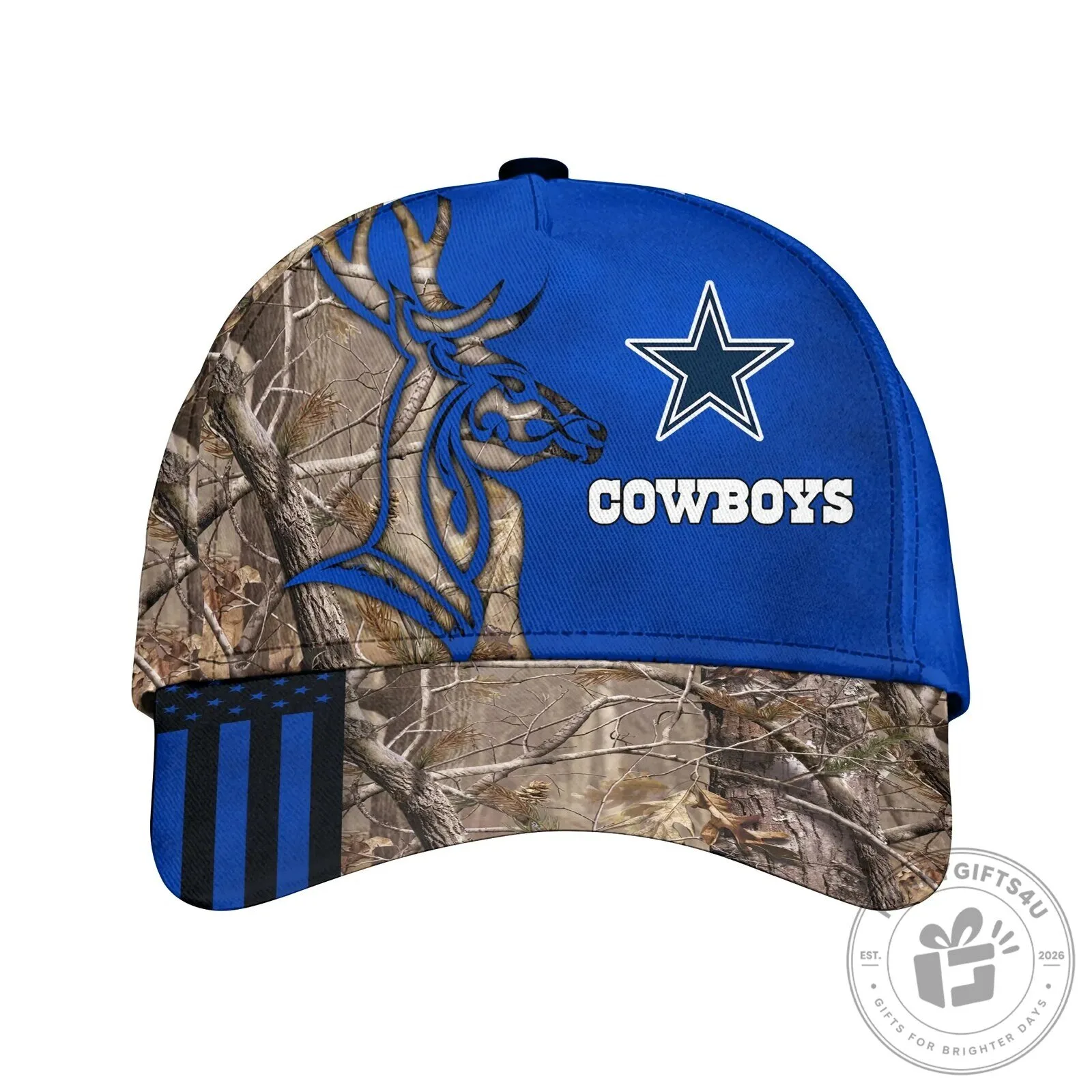 Adjustable Baseball Cap Hat with Dallas Cowboys Deer Hunting Camouflage Design 1 Adjustable Baseball Cap Hat with Dallas Cowboys Deer Hunting Camouflage Design