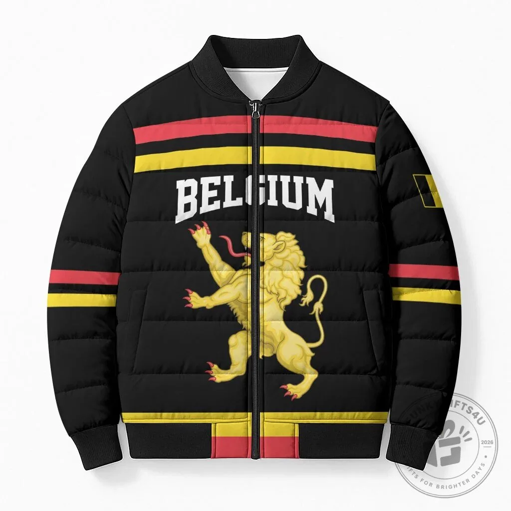 Belgium National Football Team Lion Crest Bomber Jacket