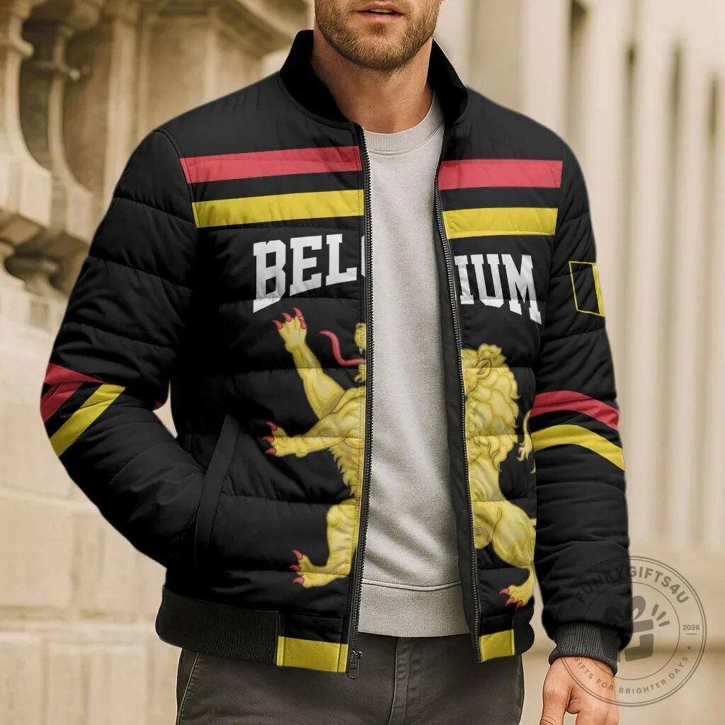 Belgium National Football Team Lion Crest Bomber Jacket 12 Belgium National Football Team Lion Crest Bomber Jacket