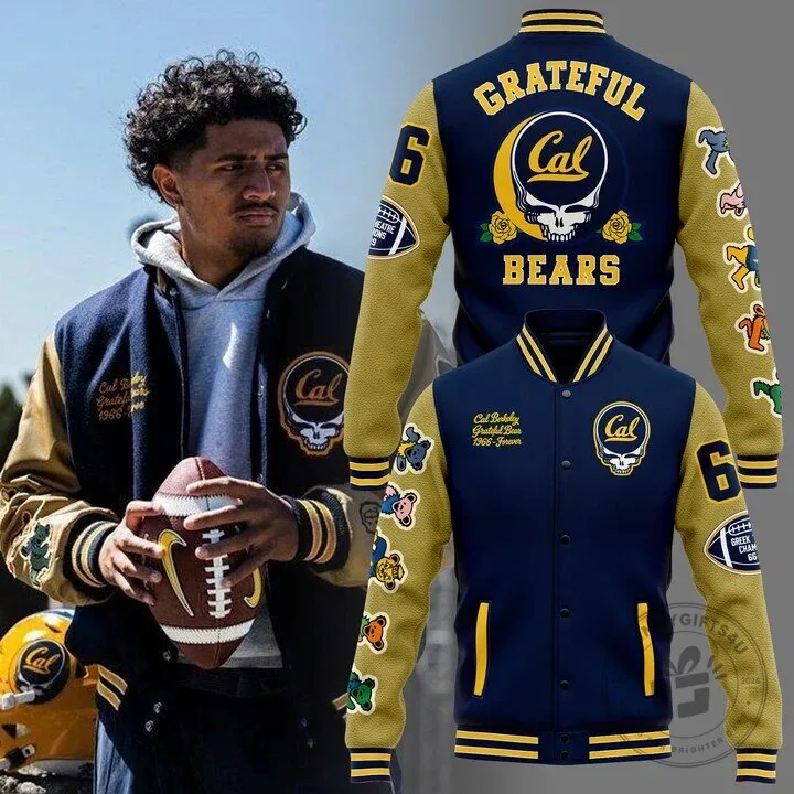 Cal Football Grateful Dead Bears Varsity Jacket
