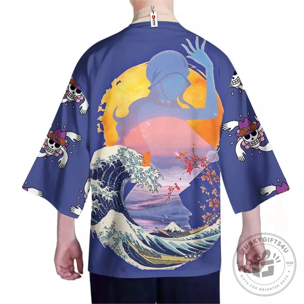 One Piece Nico Robin Anime Kimono Cardigan Jacket 9 One Piece Nico Robin Anime Kimono Cardigan Jacket