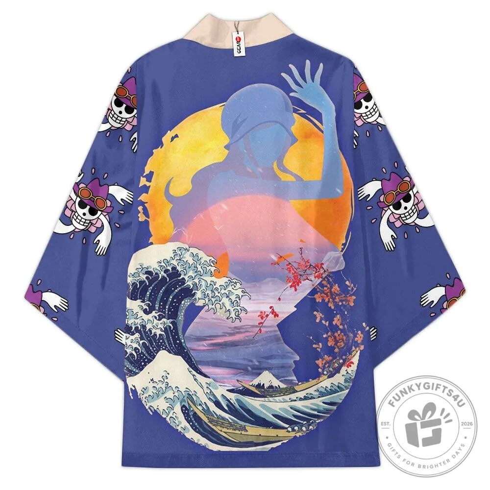 One Piece Nico Robin Anime Kimono Cardigan Jacket 10 One Piece Nico Robin Anime Kimono Cardigan Jacket