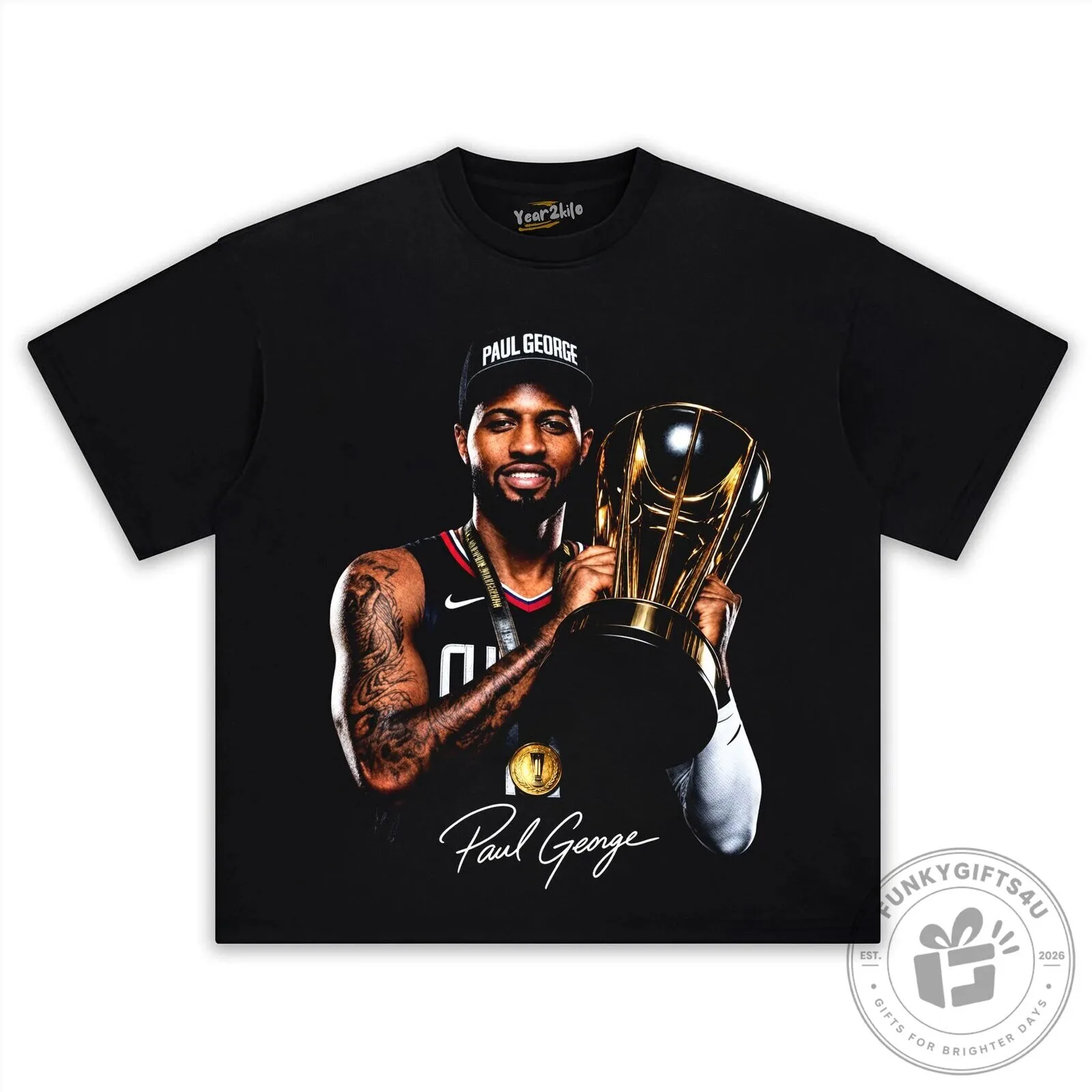 Paul George NBA All-Star MVP Basketball Player Graphic T-Shirt