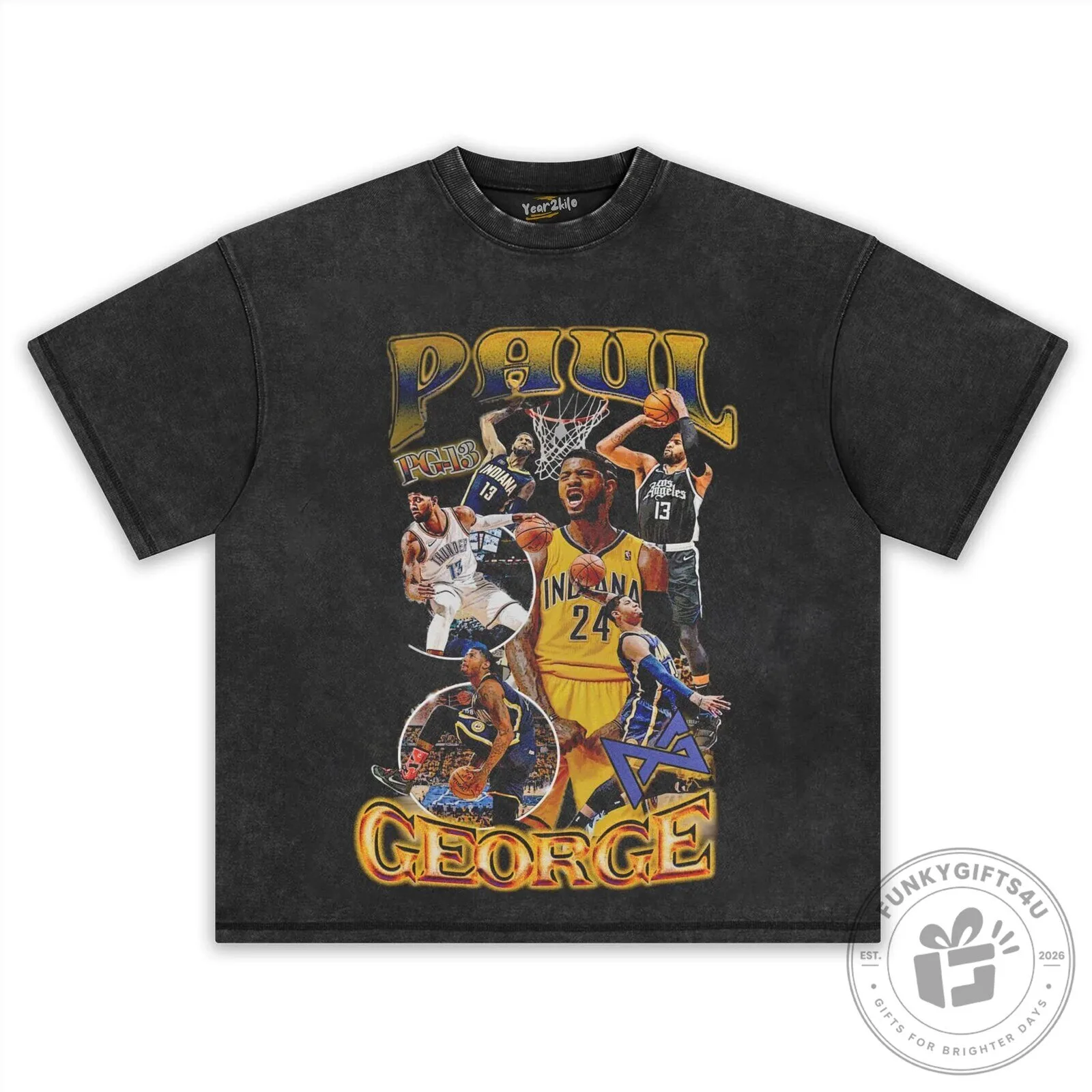 Paul George Basketball Legend Vintage Style Graphic T-Shirt 12 Paul George Basketball Legend Vintage Style Graphic T-Shirt
