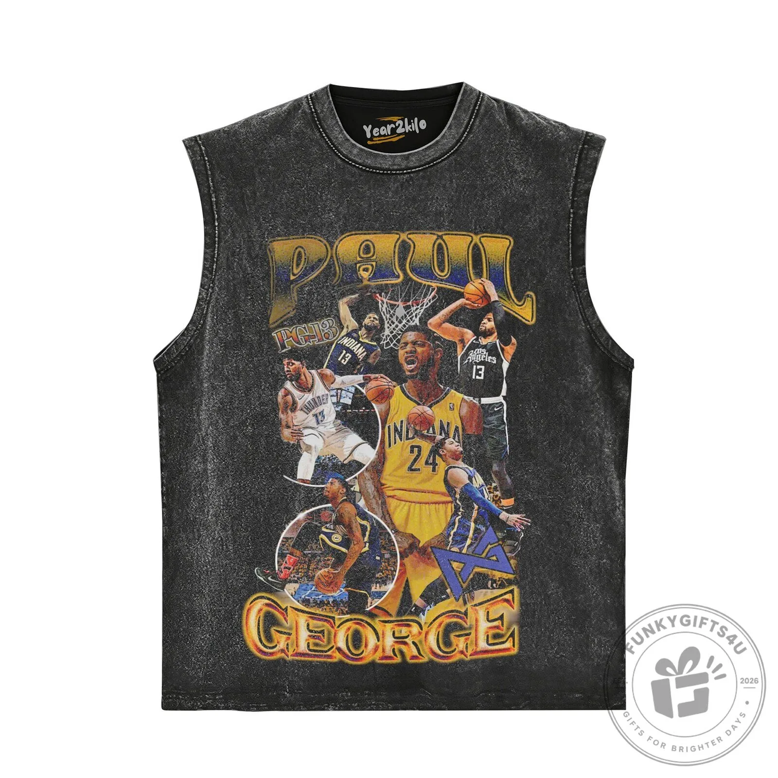 Paul George Basketball Legend Vintage Style Graphic T-Shirt 13 Paul George Basketball Legend Vintage Style Graphic T-Shirt