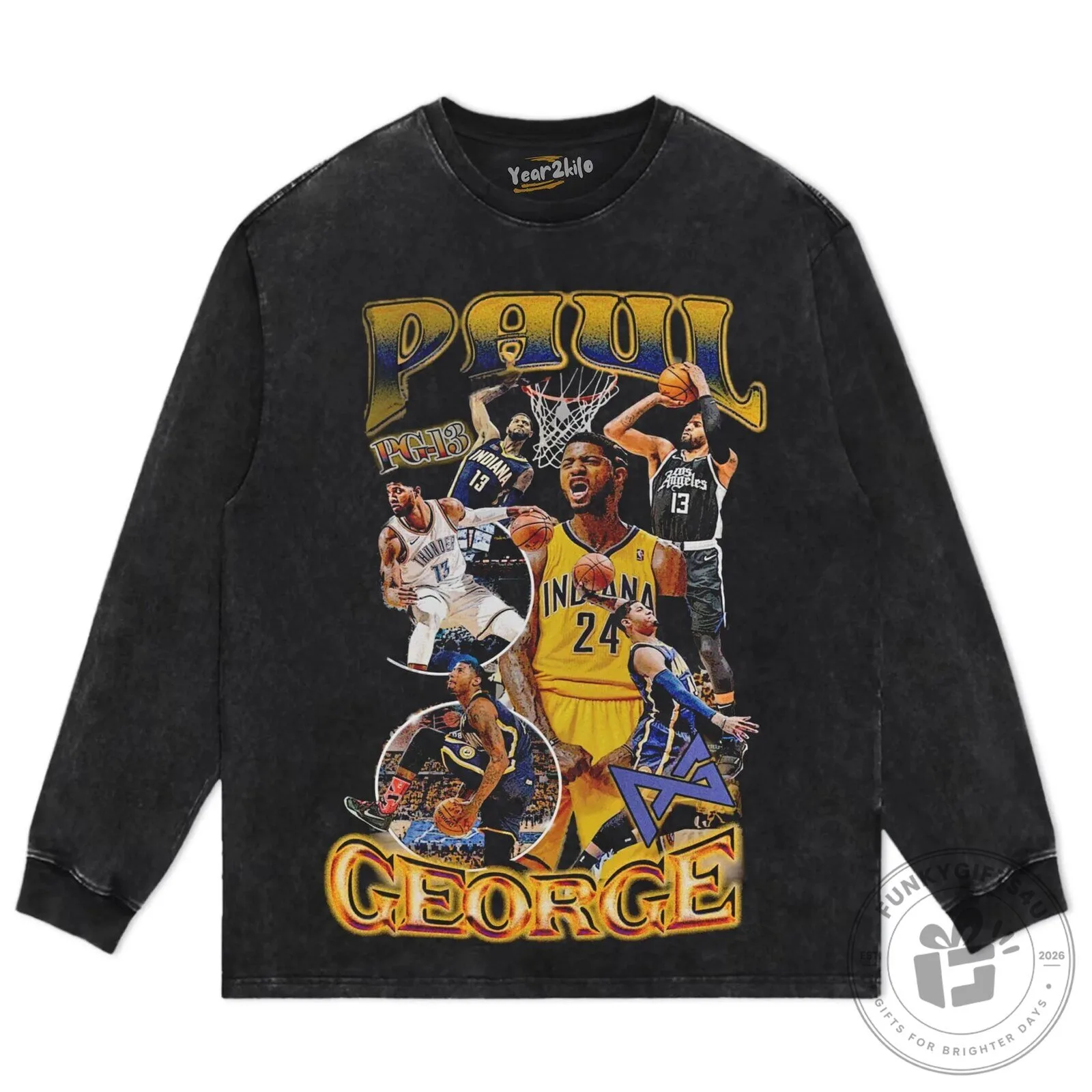 Paul George Basketball Legend Vintage Style Graphic T-Shirt 16 Paul George Basketball Legend Vintage Style Graphic T-Shirt