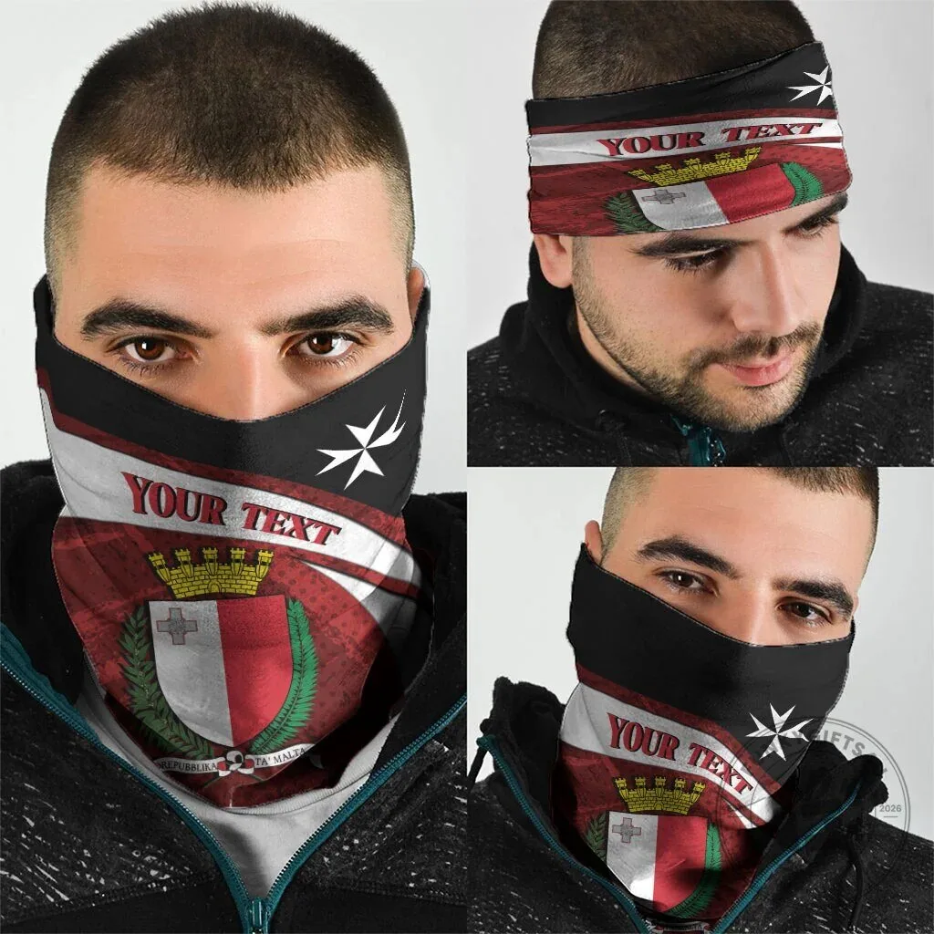 Personalized Malta Republic Day Maltese Cross Coat of Arms Neck Gaiter 11 Personalized Malta Republic Day Maltese Cross Coat of Arms Neck Gaiter