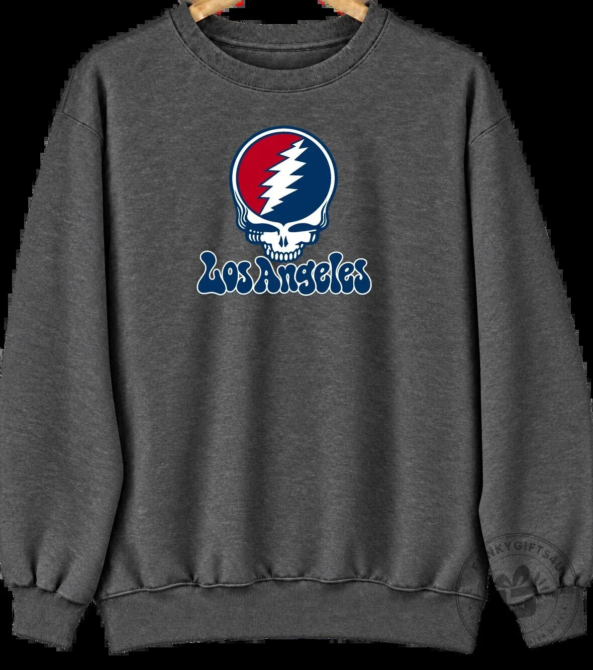 Los Angeles Grateful Dead Steal Your Face Baseball Crewneck Sweatshirt