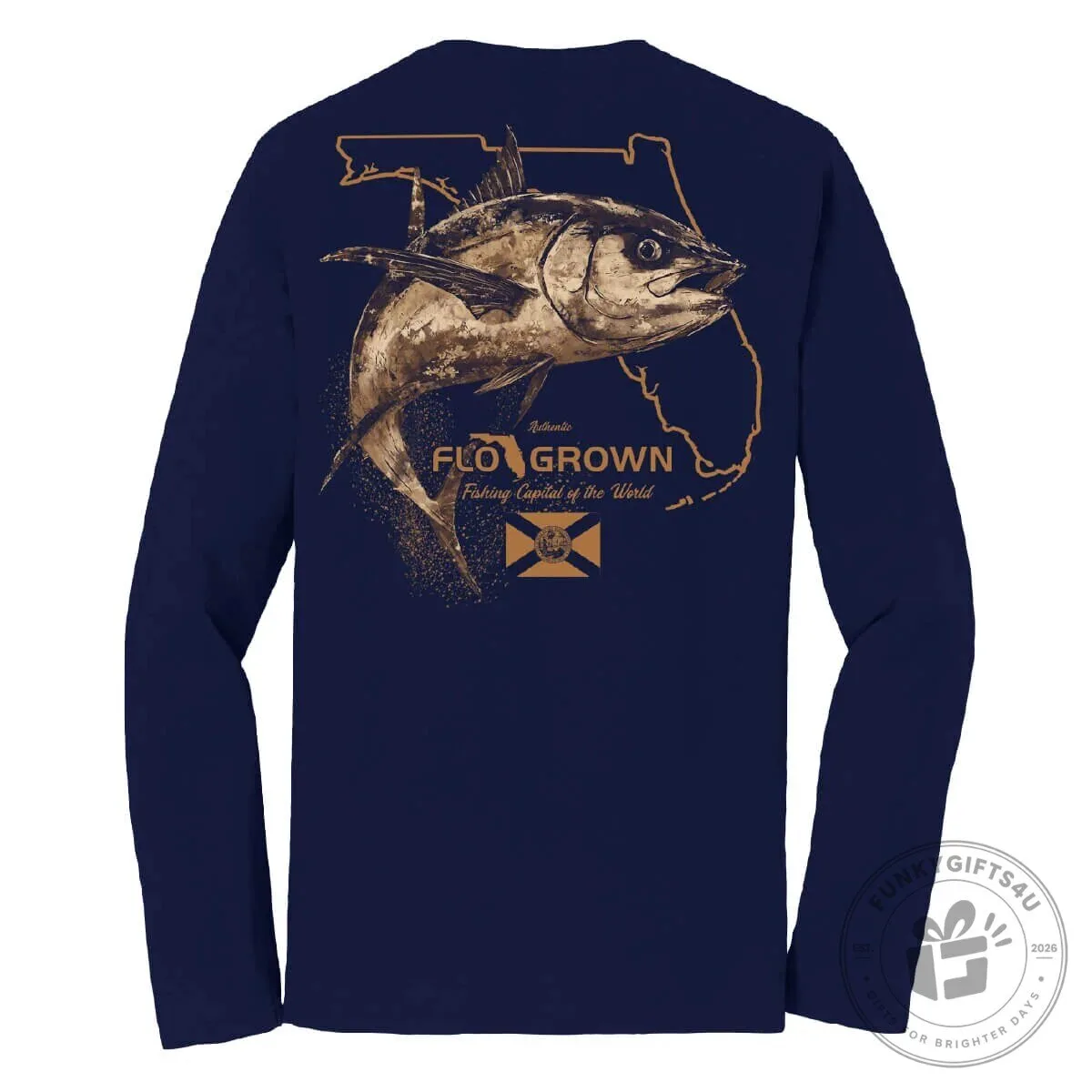 Florida Grown Yellowfin Tuna Fishing Capital of the World Long-Sleeve T-Shirt 2 Florida Grown Yellowfin Tuna Fishing Capital of the World Long-Sleeve T-Shirt