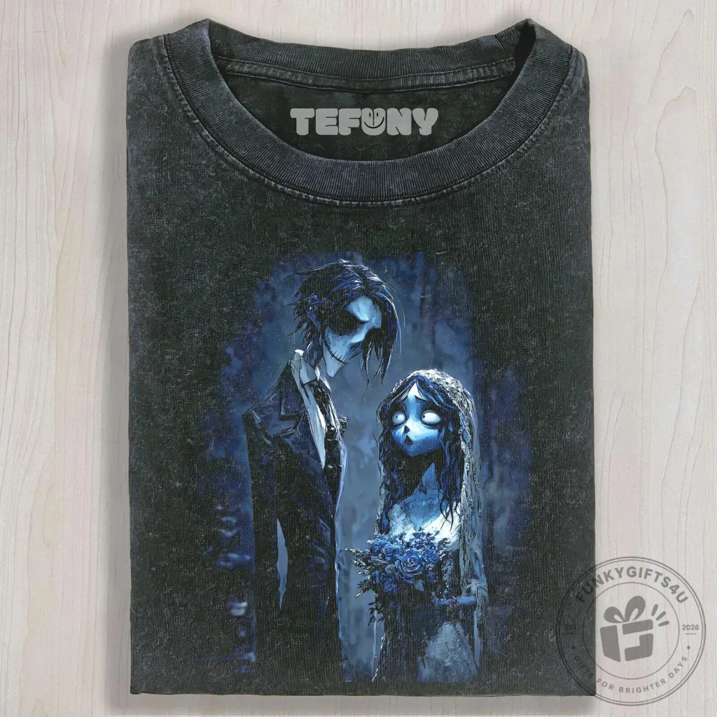 Corpse Bride Victor and Emily Dark Fantasy T-Shirt Corpse Bride Victor and Emily Dark Fantasy T-Shirt