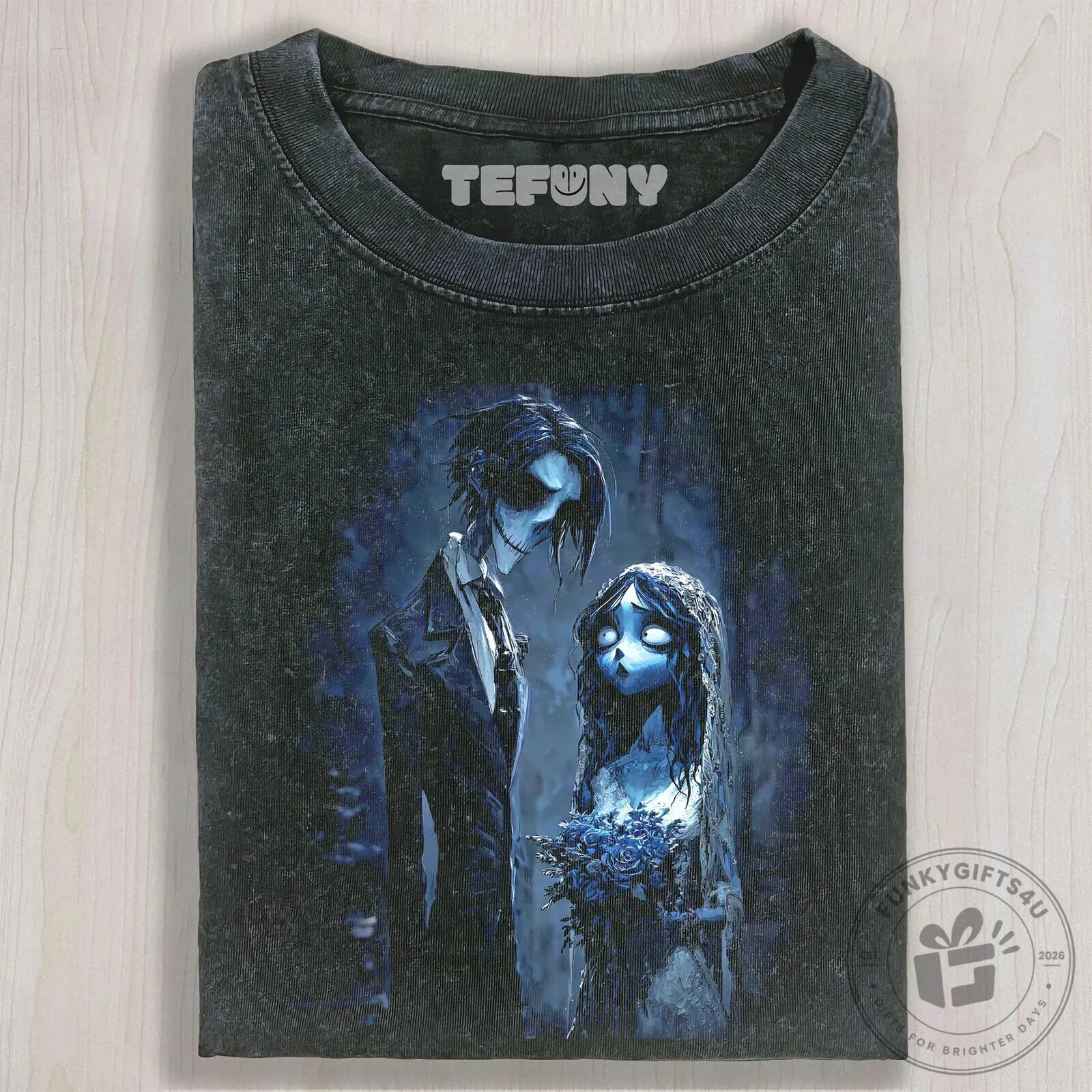 Corpse Bride Victor and Emily Dark Fantasy T-Shirt