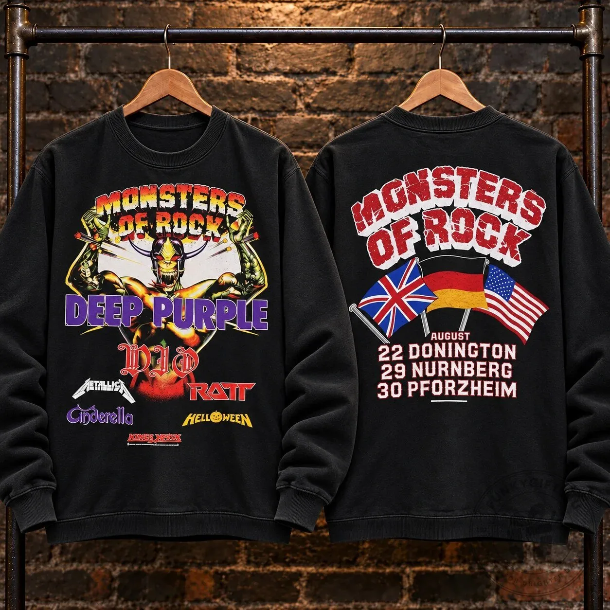 Monsters of Rock Donington Park 1992 Concert Sweatshirt 25 Monsters of Rock Donington Park 1992 Concert Sweatshirt