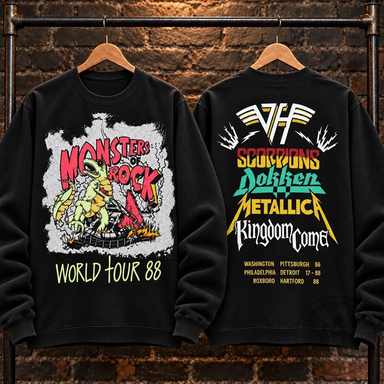 Monsters of Rock Donington Park 1992 Concert Sweatshirt 28 Monsters of Rock Donington Park 1992 Concert Sweatshirt