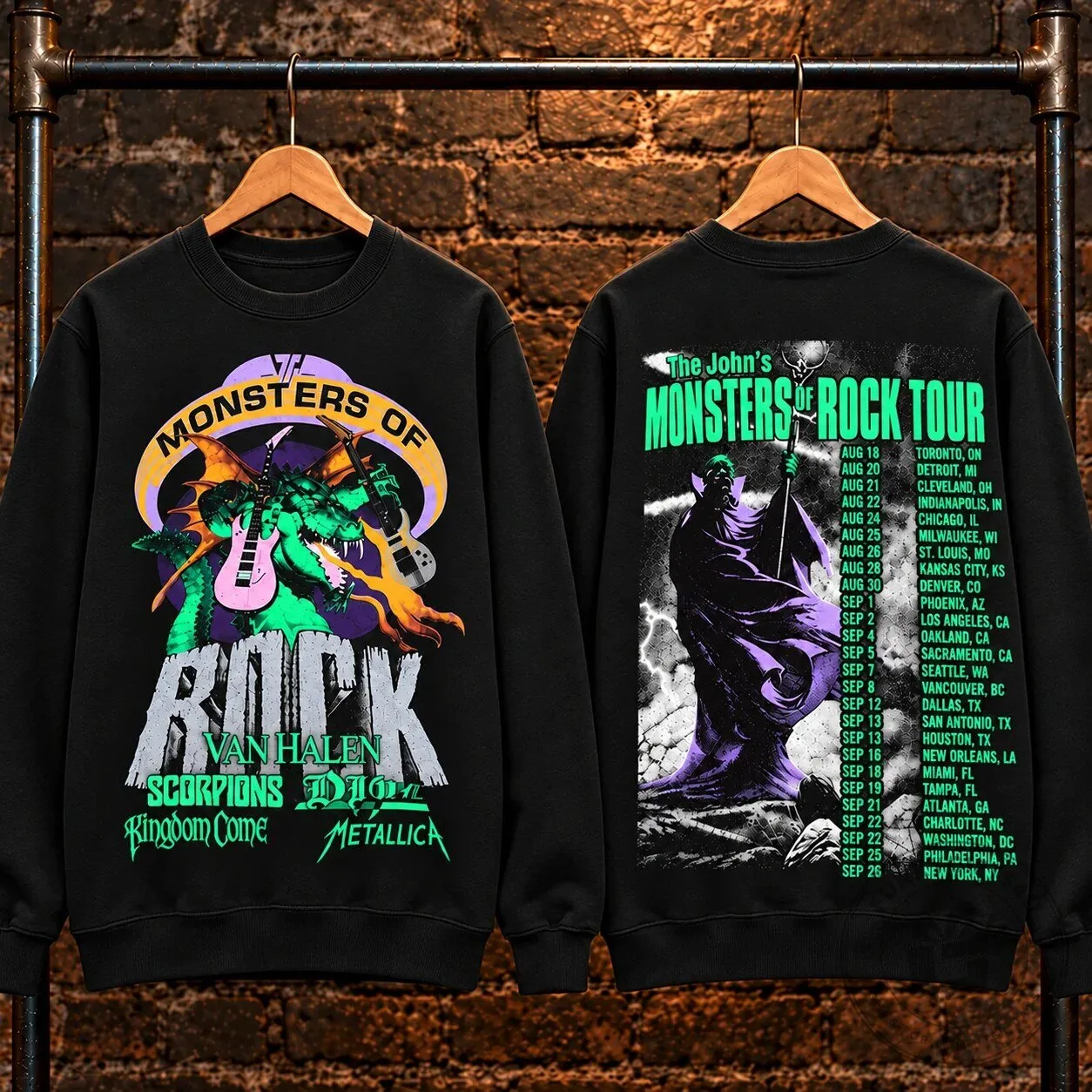Monsters of Rock Donington Park 1992 Concert Sweatshirt 30 Monsters of Rock Donington Park 1992 Concert Sweatshirt