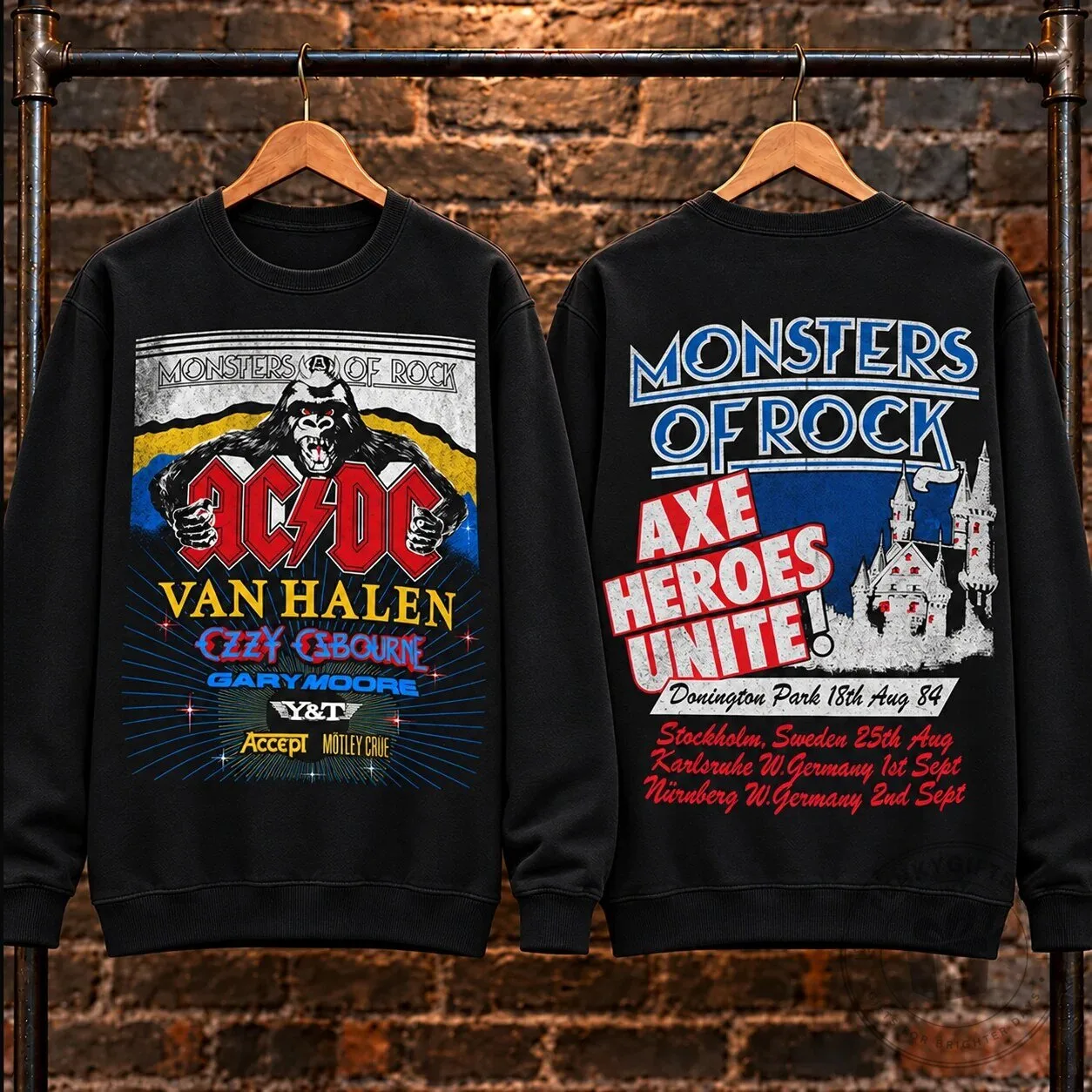 Monsters of Rock Donington Park 1992 Concert Sweatshirt 31 Monsters of Rock Donington Park 1992 Concert Sweatshirt