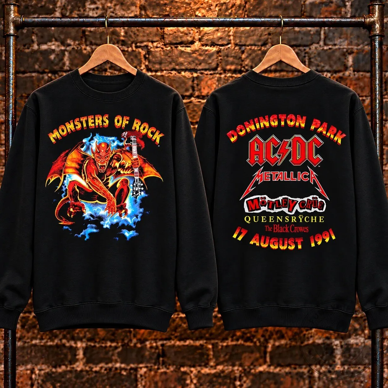 Monsters of Rock Donington Park 1992 Concert Sweatshirt 32 Monsters of Rock Donington Park 1992 Concert Sweatshirt
