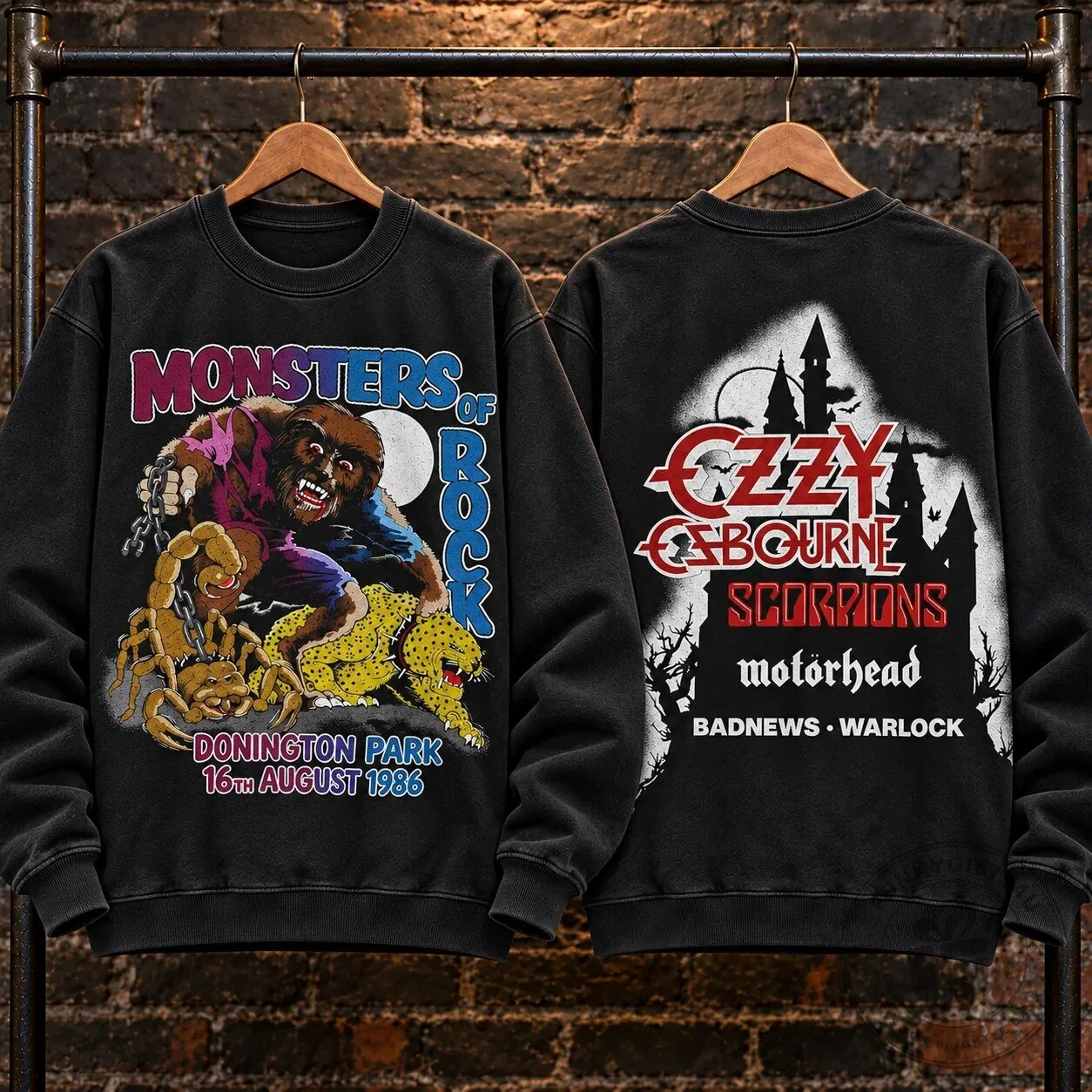 Monsters of Rock Donington Park 1992 Concert Sweatshirt 34 Monsters of Rock Donington Park 1992 Concert Sweatshirt