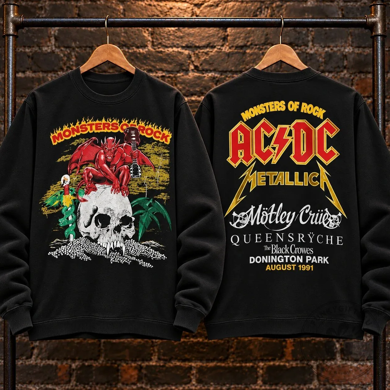 Monsters of Rock Donington Park 1992 Concert Sweatshirt 36 Monsters of Rock Donington Park 1992 Concert Sweatshirt