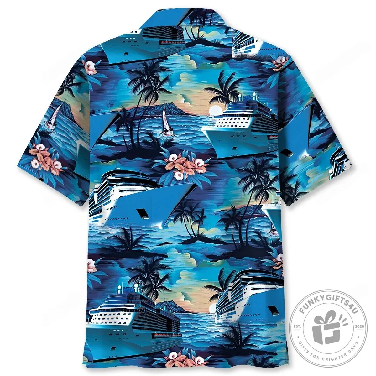 Tropical Cruise Ship Ocean Sunset Hawaiian Shirt for Men and Women 8 Tropical Cruise Ship Ocean Sunset Hawaiian Shirt for Men and Women