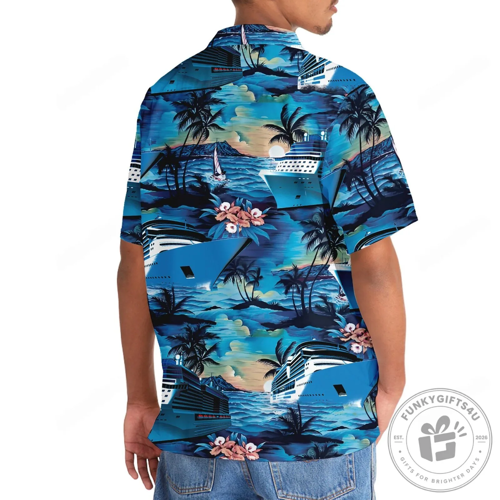 Tropical Cruise Ship Ocean Sunset Hawaiian Shirt for Men and Women 11 Tropical Cruise Ship Ocean Sunset Hawaiian Shirt for Men and Women
