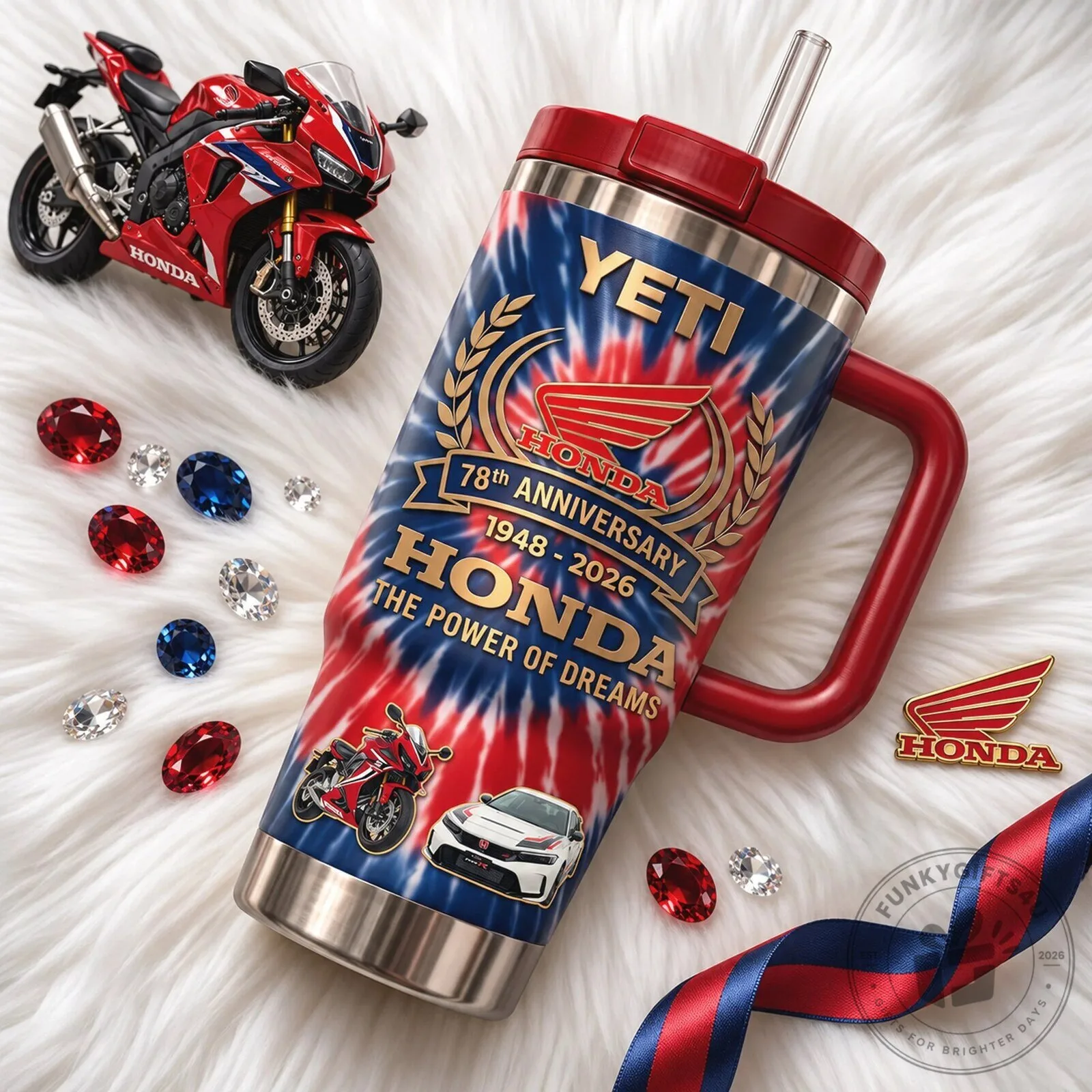 Honda 78th Anniversary 1948-2026 The Power of Dreams Tumbler 6 Honda 78th Anniversary 1948-2026 The Power of Dreams Tumbler