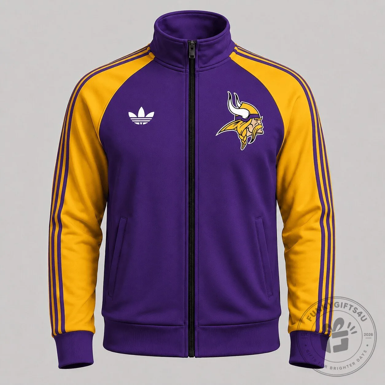 Stay Funky Minnesota Vikings Adidas Track Jacket - Funky Gifts 4 U - Unique & Fun ...